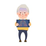 Hög man som har Lung Problem royaltyfri illustrationer Hög man som har Lung Problem royaltyfri illustrationer