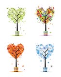 höst för fjädersommar för fyra säsonger vinter för tree royaltyfri illustrationer höst för fjädersommar för fyra säsonger vinter för tree royaltyfri illustrationer
