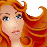 Hübsche Frau mit dem roten Haar vektor abbildung Hübsche Frau mit dem roten Haar vektor abbildung