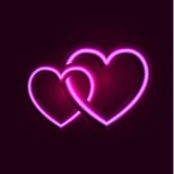 I cuori rosa d'ardore di vettore coppia, simboli brillanti di amore isolati royalty illustrazione gratis I cuori rosa d'ardore di vettore coppia, simboli brillanti di amore isolati royalty illustrazione gratis