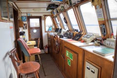 I (den nautiska) bron av skeppet arkivbild I (den nautiska) bron av skeppet arkivbild