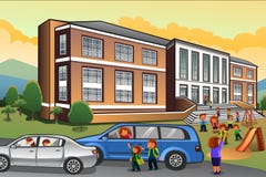I genitori che prendono scherza dalla scuola royalty illustrazione gratis I genitori che prendono scherza dalla scuola royalty illustrazione gratis
