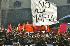 Dimostrazione contro la mafia, la calca, in Italia Fotografie Stock Libere da Diritti Dimostrazione contro la mafia, la calca, in Italia Fotografie Stock Libere da Diritti