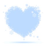 I Like Winter! Heart Shape Of Snowflakes Stock Image