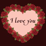 I Love You Banner With Heart Stock Illustration - Image: 4824658