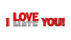 I Love You & I Hate You vector illustration I Love You & I Hate You vector illustration
