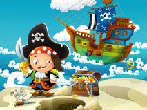 I pirati, caccia di tesoro illustrazione vettoriale I pirati, caccia di tesoro illustrazione vettoriale