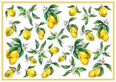 I precedenti dei rami dei limoni freschi degli agrumi con le foglie verdi ed i fiori royalty illustrazione gratis I precedenti dei rami dei limoni freschi degli agrumi con le foglie verdi ed i fiori royalty illustrazione gratis