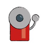 Icône d'alerte de secours du feu d'alarme de dessin illustration libre de droits Icône d'alerte de secours du feu d'alarme de dessin illustration libre de droits