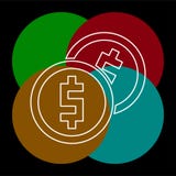 Ic?ne d'argent de vecteur Syst?me de paiement illustration stock Ic?ne d'argent de vecteur Syst?me de paiement illustration stock