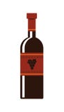 Icône d'isolement de vecteur de bouteille de vin illustration libre de droits Icône d'isolement de vecteur de bouteille de vin illustration libre de droits