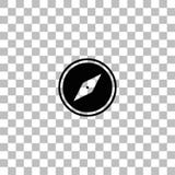 Ic?ne de boussole plate illustration stock Ic?ne de boussole plate illustration stock