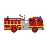 Ic?ne de camion de pompier, style plat illustration libre de droits Ic?ne de camion de pompier, style plat illustration libre de droits