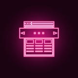 Ic?ne de page d'atterrissage ?l?ments du d?veloppement de Web dans les ic?nes au n?on de style E illustration de vecteur Ic?ne de page d'atterrissage ?l?ments du d?veloppement de Web dans les ic?nes au n?on de style E illustration de vecteur