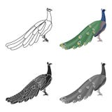 Icône de paon dans le style de bande dessinée d'isolement sur le fond blanc Illustration de vecteur d'actions de symbole d'oiseau Photos libres de droits Icône de paon dans le style de bande dessinée d'isolement sur le fond blanc Illustration de vecteur d'actions de symbole d'oiseau Photos libres de droits