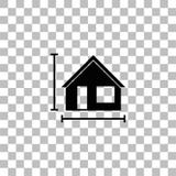 Ic?ne de plan de Chambre ? plat illustration libre de droits Ic?ne de plan de Chambre ? plat illustration libre de droits