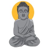 Icône de statue de Bouddha illustration de vecteur Icône de statue de Bouddha illustration de vecteur