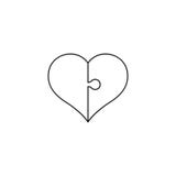 Icône puzzle de coeur de schéma Concept de jour du ` s de St Valentine illustration libre de droits Icône puzzle de coeur de schéma Concept de jour du ` s de St Valentine illustration libre de droits