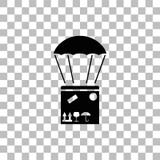 Ic?ne a?rienne de la livraison de courrier ? plat illustration libre de droits Ic?ne a?rienne de la livraison de courrier ? plat illustration libre de droits