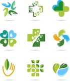 Icônes alternatives naturelles de phytothérapie illustration stock Icônes alternatives naturelles de phytothérapie illustration stock