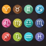 Icônes d'horoscope réglées Image libre de droits Icônes d'horoscope réglées Image libre de droits