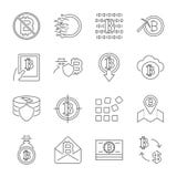 Ic?nes de Blockchain Cryptocurrency Ensemble moderne de signe de technologie de r?seau informatique Collection de symbole graphiq illustration de vecteur Ic?nes de Blockchain Cryptocurrency Ensemble moderne de signe de technologie de r?seau informatique Collection de symbole graphiq illustration de vecteur