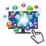 Icônes de moniteur et d'application Illustration Stock Icônes de moniteur et d'application Illustration Stock