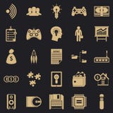Ic?nes de projet IT r?gl?es, style simple illustration stock Ic?nes de projet IT r?gl?es, style simple illustration stock