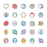 Icônes fraîches 7 médicales et de santé de vecteur photos stock Icônes fraîches 7 médicales et de santé de vecteur photos stock