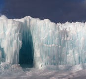 Ice Cave Entrance Against A Blue Sky stock image Ice Cave Entrance Against A Blue Sky stock image