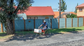 Ice cream vendor on bicycle