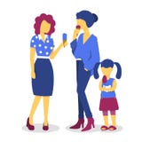 Ice cream women and child girl vector illustration Ice cream women and child girl vector illustration