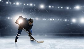 Ice Hockey Player At Rink Stock Photos Ice Hockey Player At Rink Stock Photos