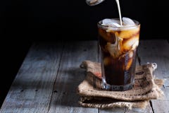 Iced coffee in a tall glass royalty free stock image Iced coffee in a tall glass royalty free stock image