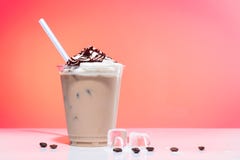Iced Coffee With Ice-cream Stock Photography