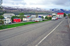 Icelandic City Street Stock Photo Icelandic City Street Stock Photo