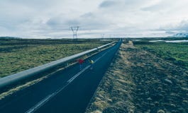 Icelandic panoramas, aerial view on the lands stock images Icelandic panoramas, aerial view on the lands stock images