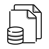 Icon database file Single Icon stock illustration Icon database file Single Icon stock illustration