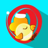 The icon picture a cockerel in red cap to sleep new year and Christmas symbol rooster chicken spend for design, the. The icon picture a cockerel in a red cap to stock illustration The icon picture a cockerel in red cap to sleep new year and Christmas symbol rooster chicken spend for design, the. The icon picture a cockerel in a red cap to stock illustration
