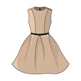 Icona beige elegante del vestito su fondo bianco royalty illustrazione gratis Icona beige elegante del vestito su fondo bianco royalty illustrazione gratis