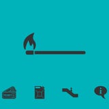 Icona bruciante della partita pianamente royalty illustrazione gratis Icona bruciante della partita pianamente royalty illustrazione gratis