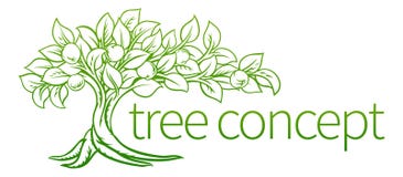 Icona concettuale dell'albero illustrazione di stock Icona concettuale dell'albero illustrazione di stock