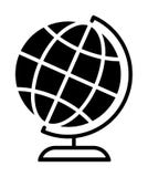 Icona da tavolino del globo del mondo royalty illustrazione gratis Icona da tavolino del globo del mondo royalty illustrazione gratis