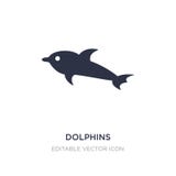 icona dei delfini su fondo bianco Illustrazione semplice dell'elemento dal concetto degli animali illustrazione di stock icona dei delfini su fondo bianco Illustrazione semplice dell'elemento dal concetto degli animali illustrazione di stock