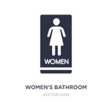 icona del bagno delle donne su fondo bianco Illustrazione semplice dell'elemento dall'altro concetto illustrazione vettoriale icona del bagno delle donne su fondo bianco Illustrazione semplice dell'elemento dall'altro concetto illustrazione vettoriale