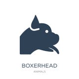 icona del boxerhead nello stile d'avanguardia di progettazione icona del boxerhead isolata su fondo bianco piano semplice e moder illustrazione vettoriale icona del boxerhead nello stile d'avanguardia di progettazione icona del boxerhead isolata su fondo bianco piano semplice e moder illustrazione vettoriale