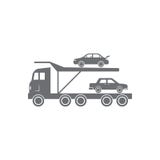 Icona del camion del trasportatore di automobile Illustrazione semplice dell'elemento Progettazione di simbolo del camion del tra royalty illustrazione gratis Icona del camion del trasportatore di automobile Illustrazione semplice dell'elemento Progettazione di simbolo del camion del tra royalty illustrazione gratis