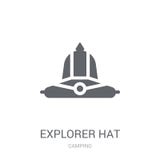 Icona del cappello dell'esploratore royalty illustrazione gratis Icona del cappello dell'esploratore royalty illustrazione gratis