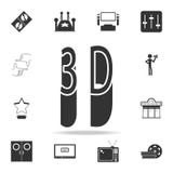 Icona del carattere 3d Insieme delle icone dell'elemento del cinema Progettazione grafica di qualità premio Segni ed icona per i illustrazione di stock Icona del carattere 3d Insieme delle icone dell'elemento del cinema Progettazione grafica di qualità premio Segni ed icona per i illustrazione di stock