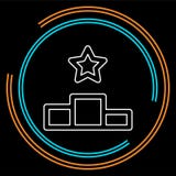 Icona del podio dei vincitori, primo premio del posto, simbolo di successo royalty illustrazione gratis Icona del podio dei vincitori, primo premio del posto, simbolo di successo royalty illustrazione gratis